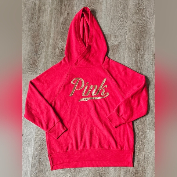 Victoria’s Secret PINK Sequin Logo Hoodie – Size Small - Picture 1 of 6